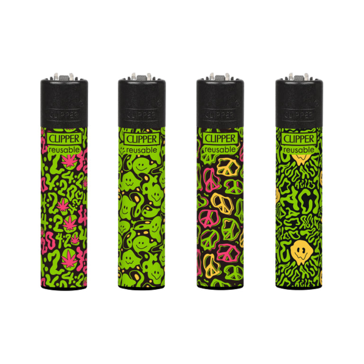 Clipper Feuerzeug Acid Pattern D, Display mit 48 Stück