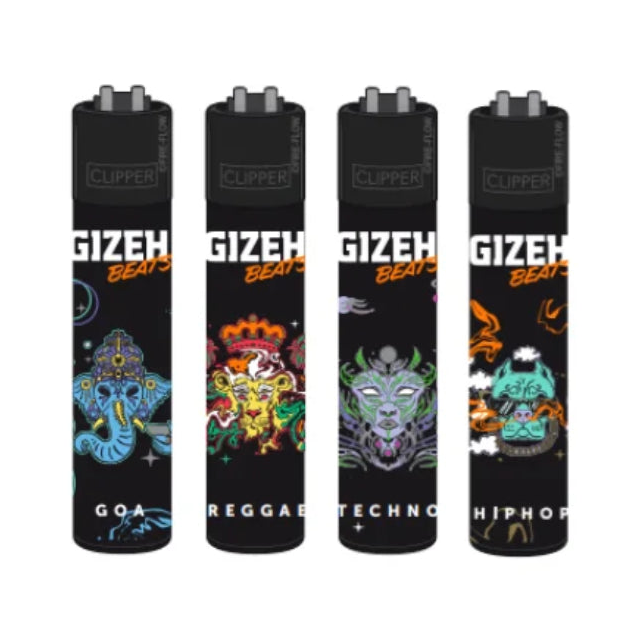 GIZEH Clipper Beats Feuerzeuge – 4er-Pack