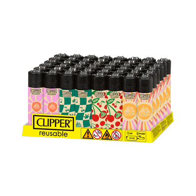 Clipper Gizeh Cherry Feuerzeug, Display mit 48 Stück