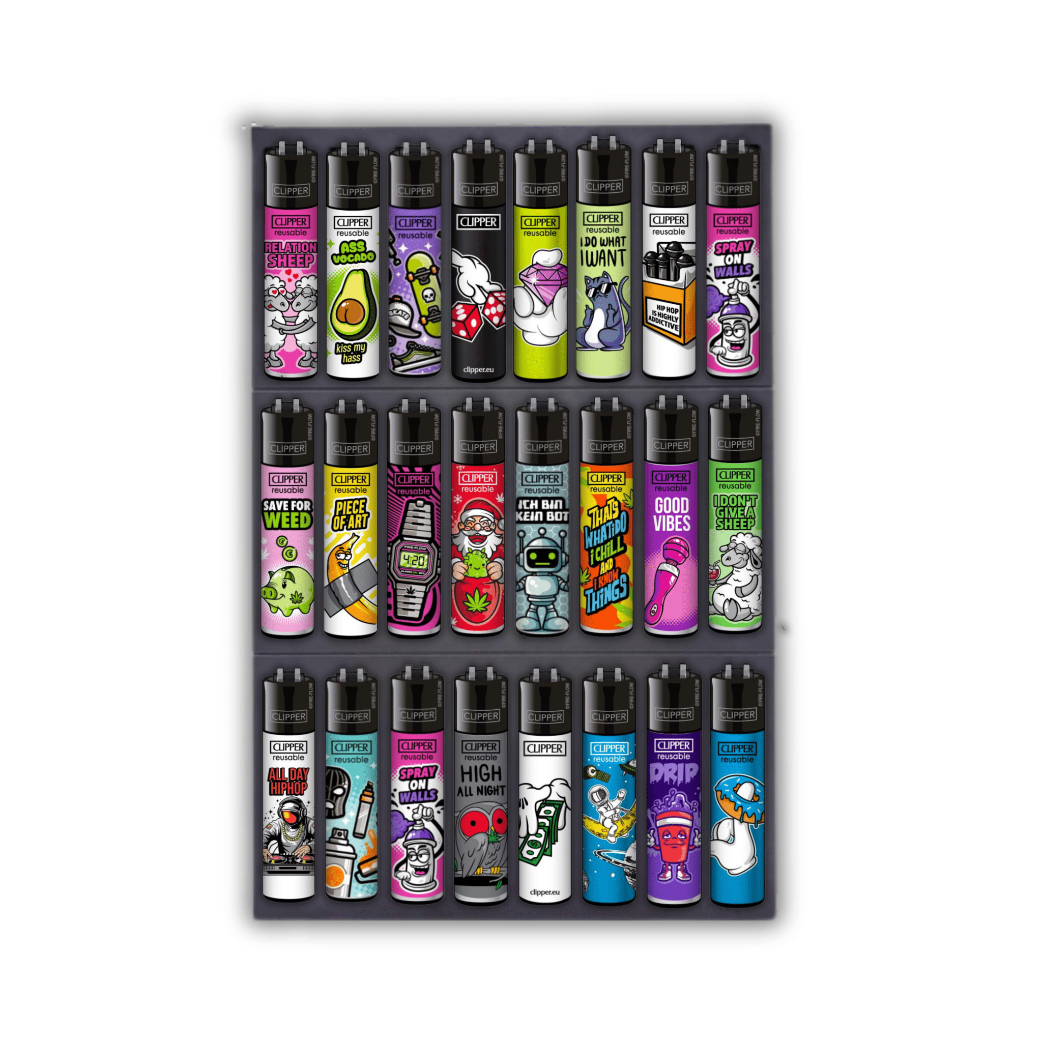 Detailansicht FIRE-BOARD Halterung für Clipper Feuerzeuge