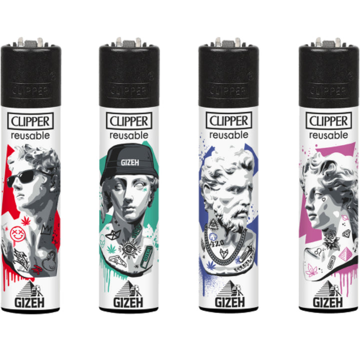 Clipper Feuerzeuge GIZEH Statues, 4er-Pack