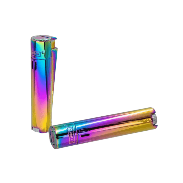 Clipper Jetflame Metall Feuerzeug Icy Rainbow