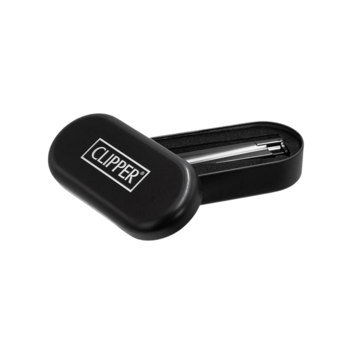 Clipper Jetflame Matt Black Feuerzeug in Metallbox