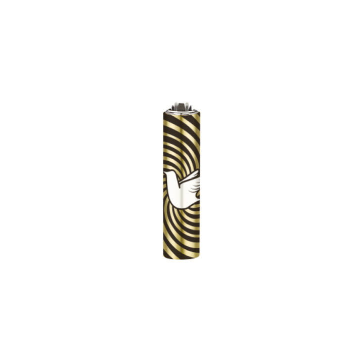 Clipper Micro Metal Feuerzeug Peace Symbols Taube