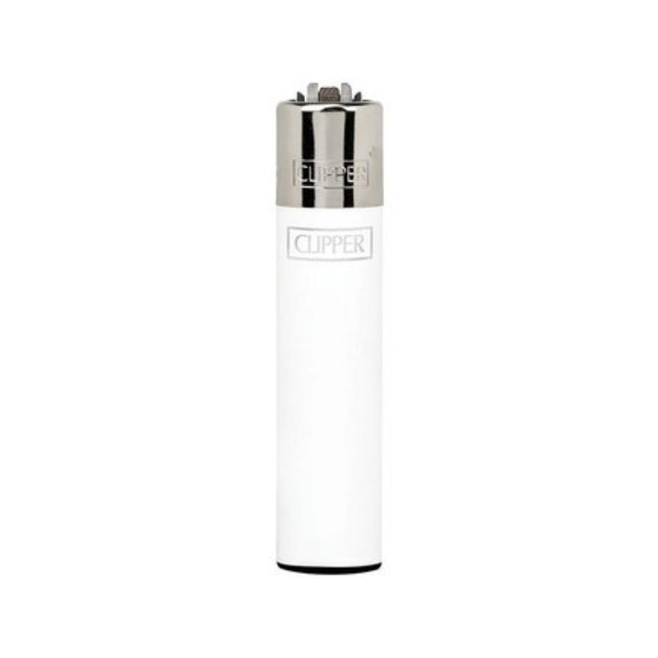 Clipper Micro Feuerzeug Solid Branded in Weiss