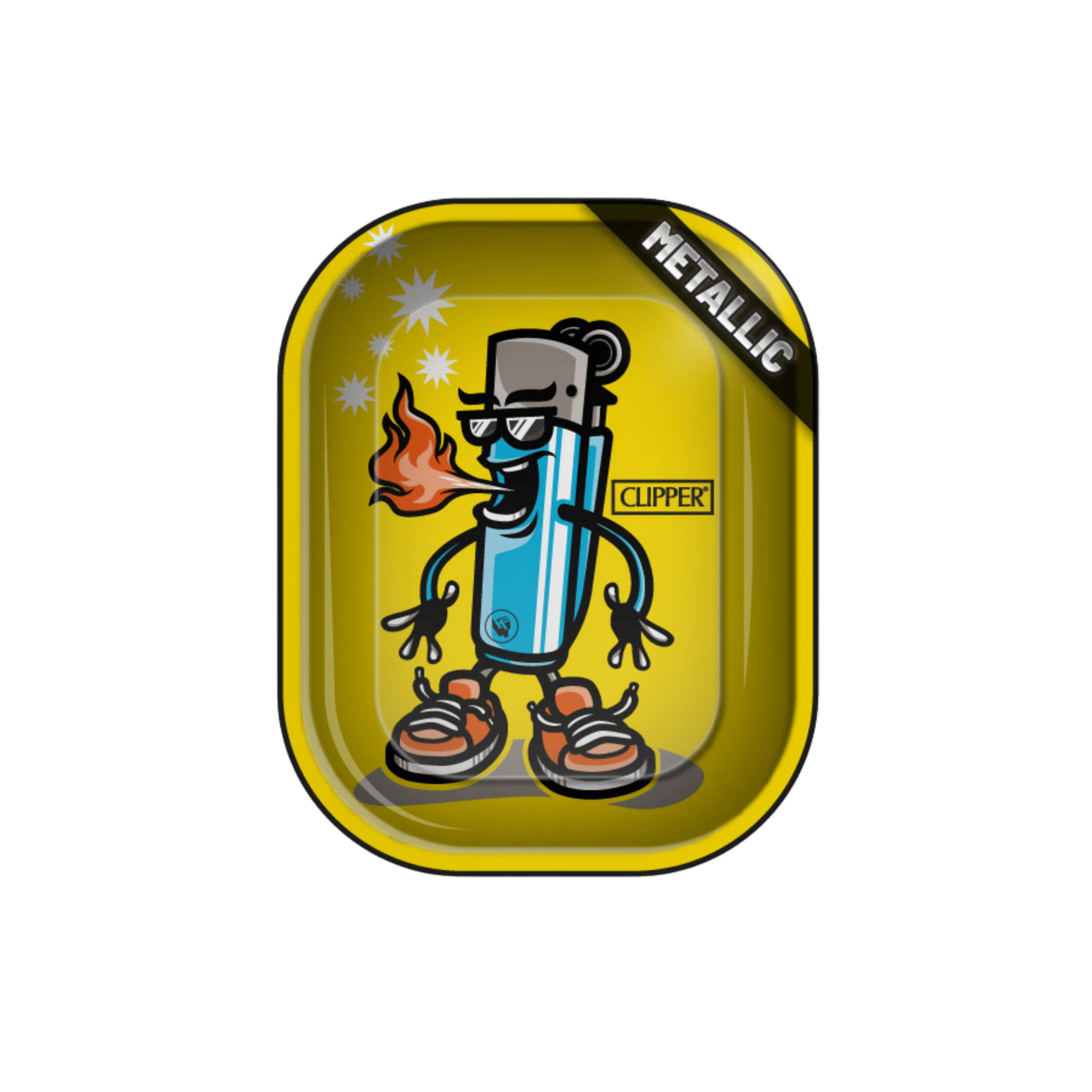 Clipper Rolling Tray „Clipper Character“ aus Metall, 18 × 14 cm