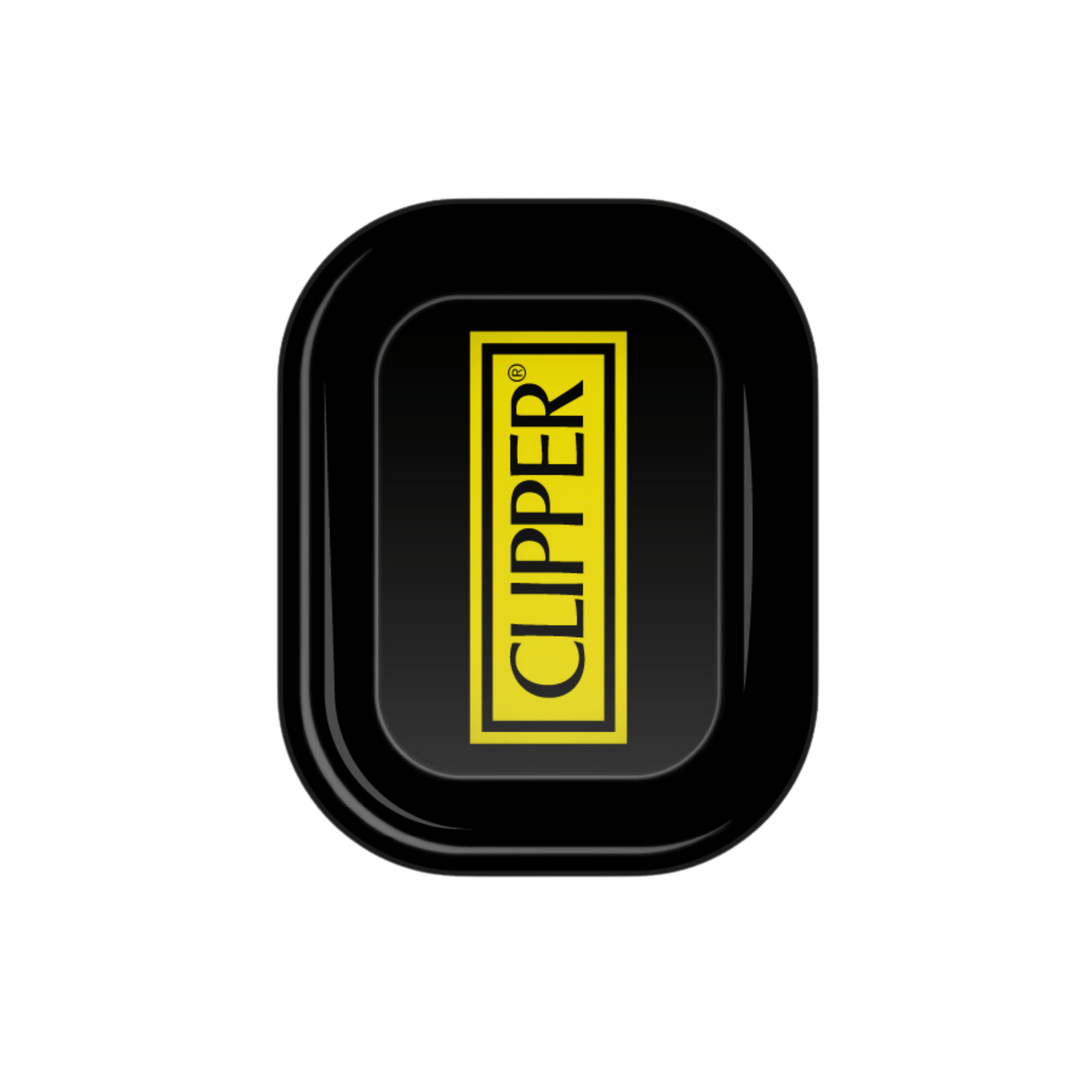 Clipper Rolling Tray Logo Schwarz aus Metall 18×14 cm