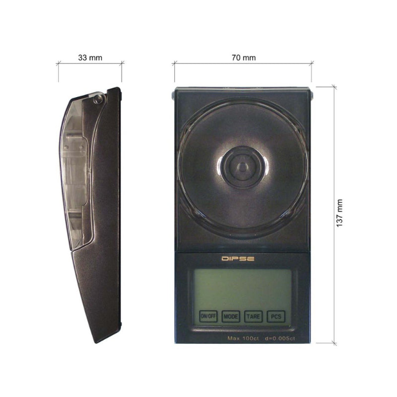Dipse Digitalwaage FB-20 – Feinwaage bis 20 g, Teilung 0.001 g
