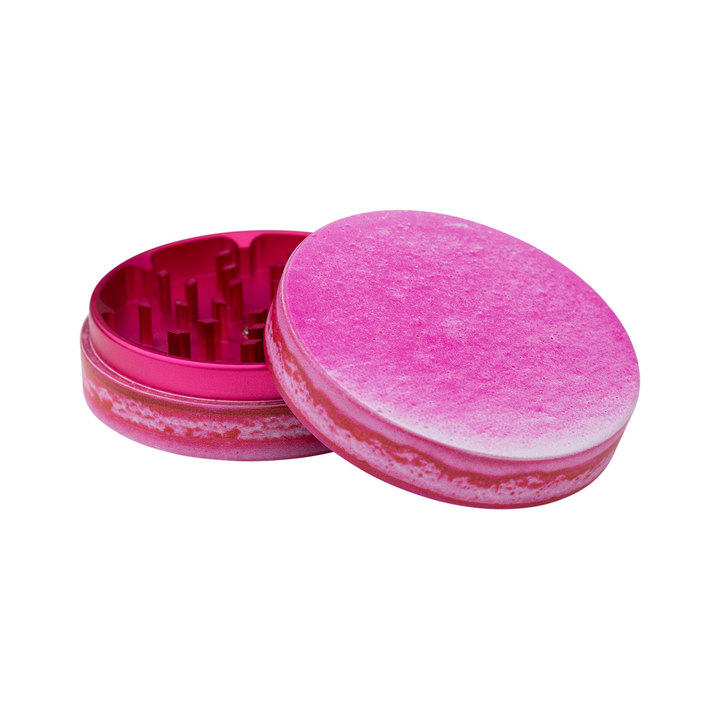Grinder V Syndicate Dine-In Macaroon Raspberry, 2 parti, 63 mm – macinino per erbe
