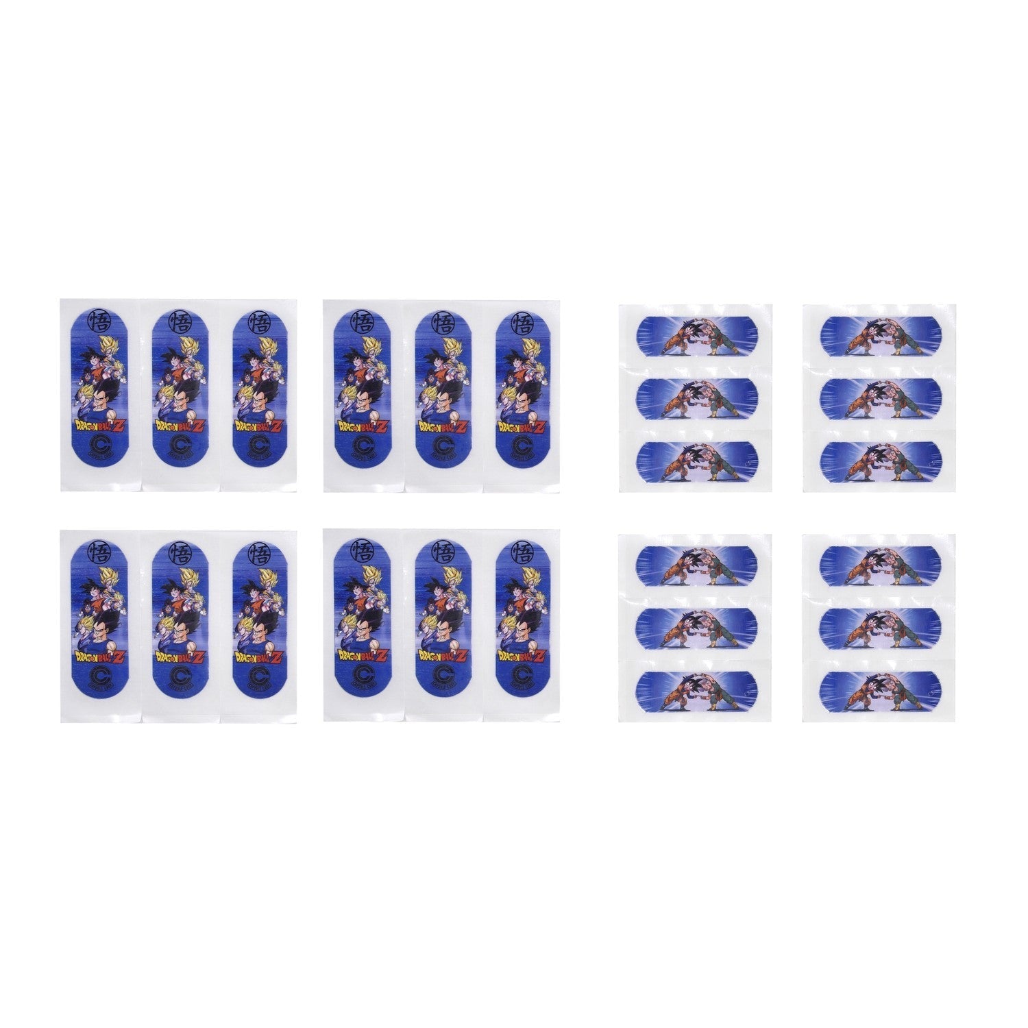 Offene Dragon Ball Z Metalldose mit Pflastern, Innenansicht