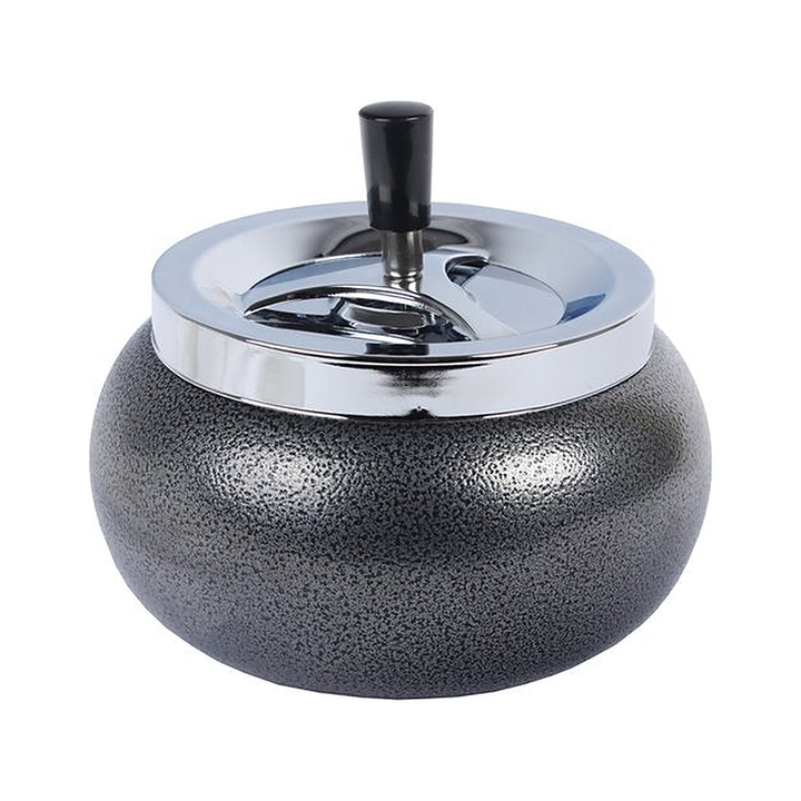 Drehaschenbecher bauchig in Steinlack, 17 cm