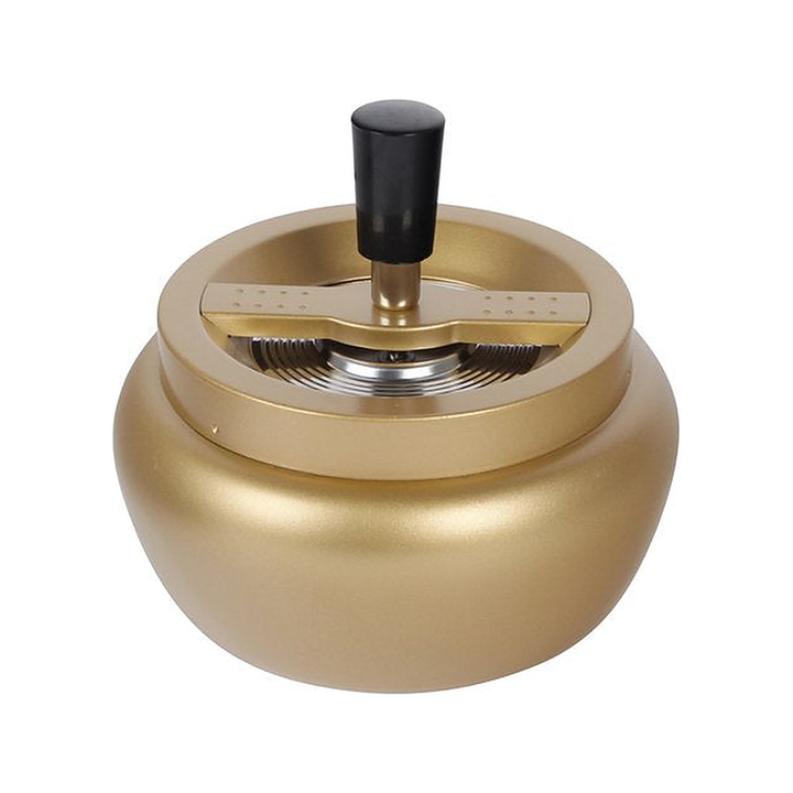 Drehaschenbecher in Gold, 13 cm