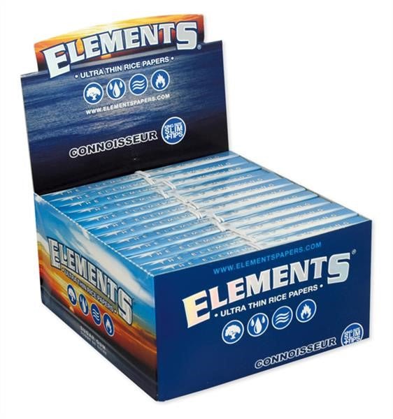 Elements Connoisseur Blue Display mit 50 King Size Slim Heftchen