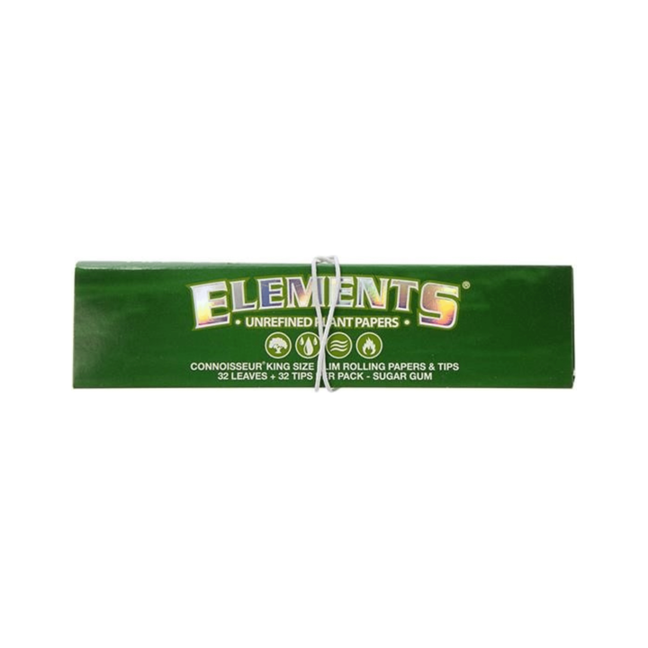 Elements Connoisseur Green King Size Slim Papers mit Tips
