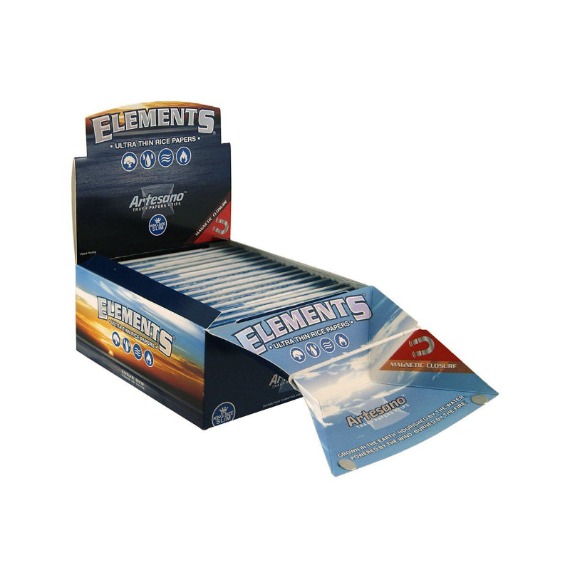 Elements Artesano King Size Slim Blättchen mit Tips, 15 Stück