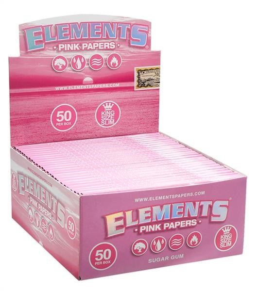 Elements Pink King Size Slim Display mit 50 Heftchen
