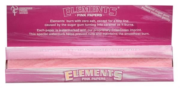 Geöffnetes Elements Pink King Size Slim Heft mit Papers