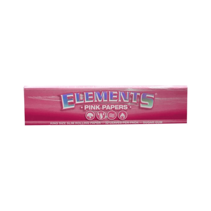 Elements Pink King Size Slim Papers Packung, 32 Blättchen