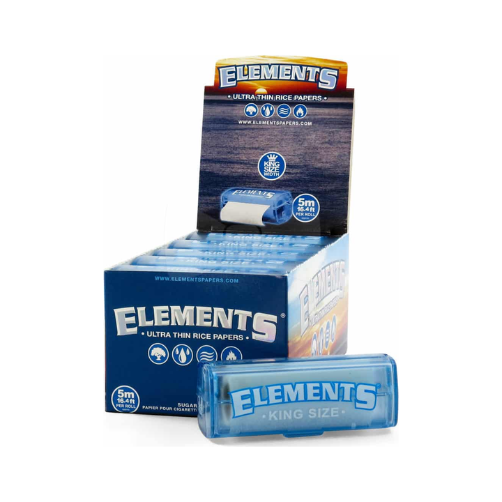 Elements Blue Rolls King Size Detailansicht der Schachtel