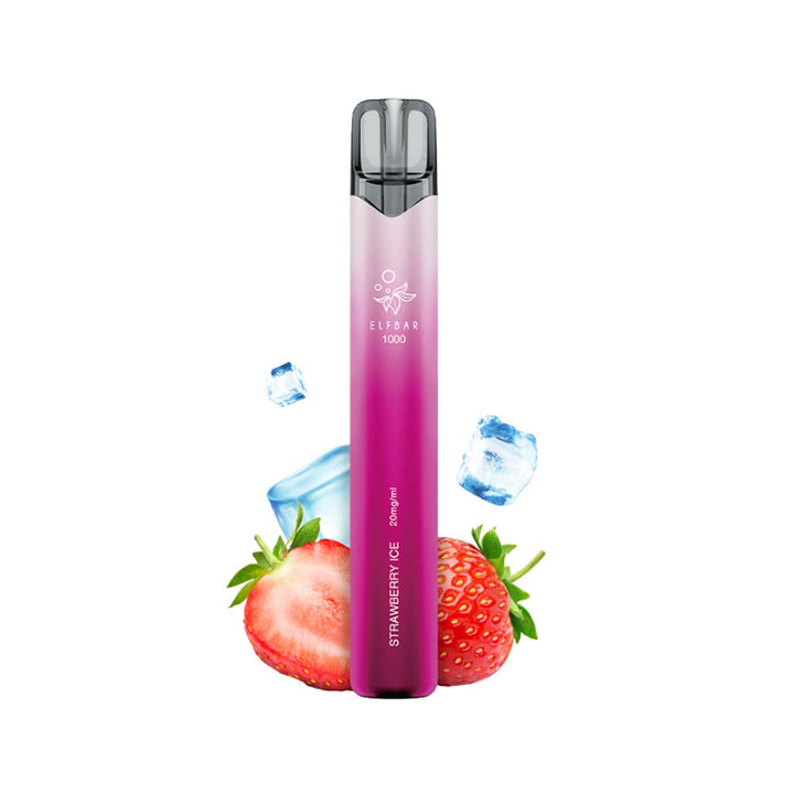 Elf Bar 1000 Einweg-E-Zigarette Strawberry ICE, 20 mg/ml, bis 1000 Züge