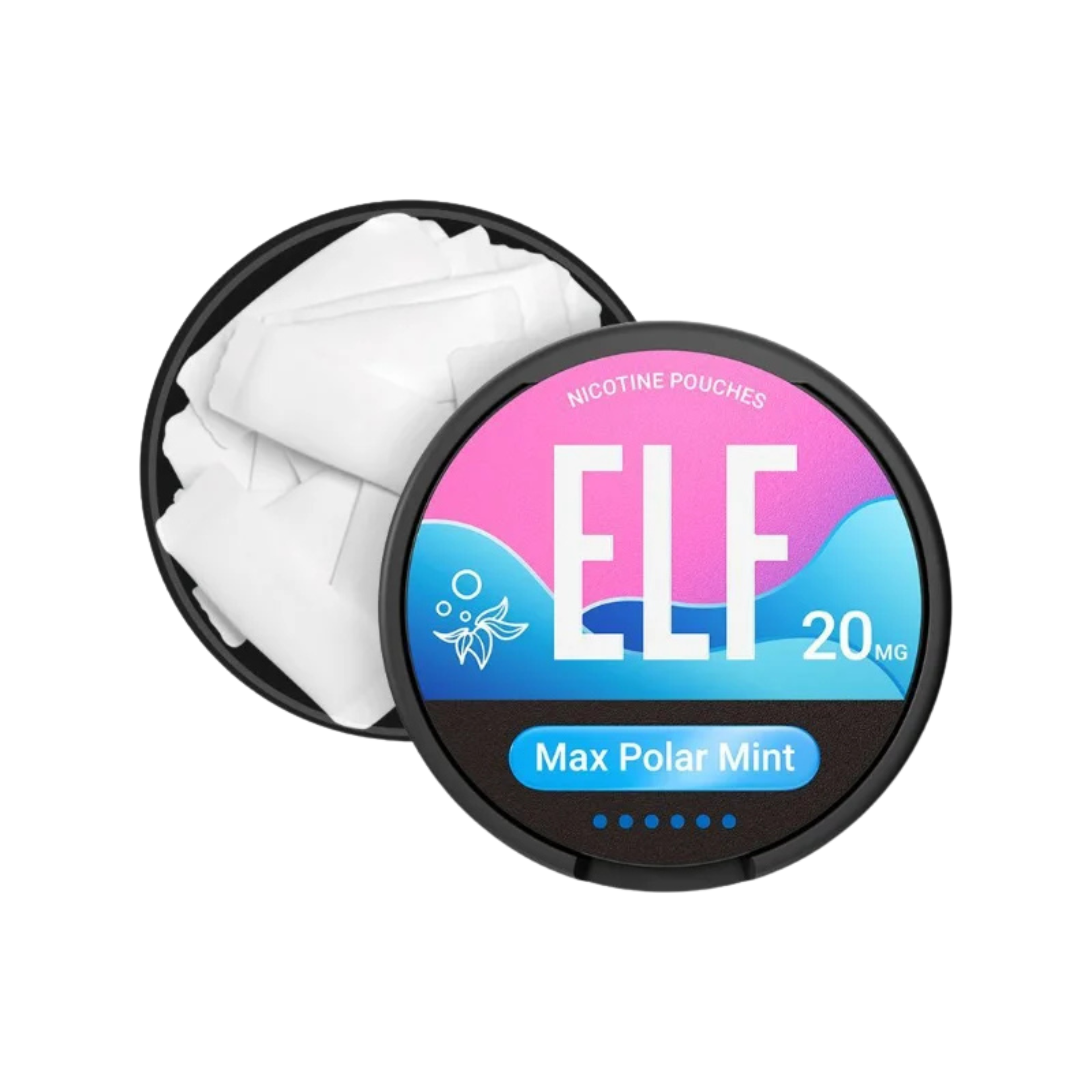 ELF SNUS Max Polar Mint Dose Seitenansicht Slim Pouches