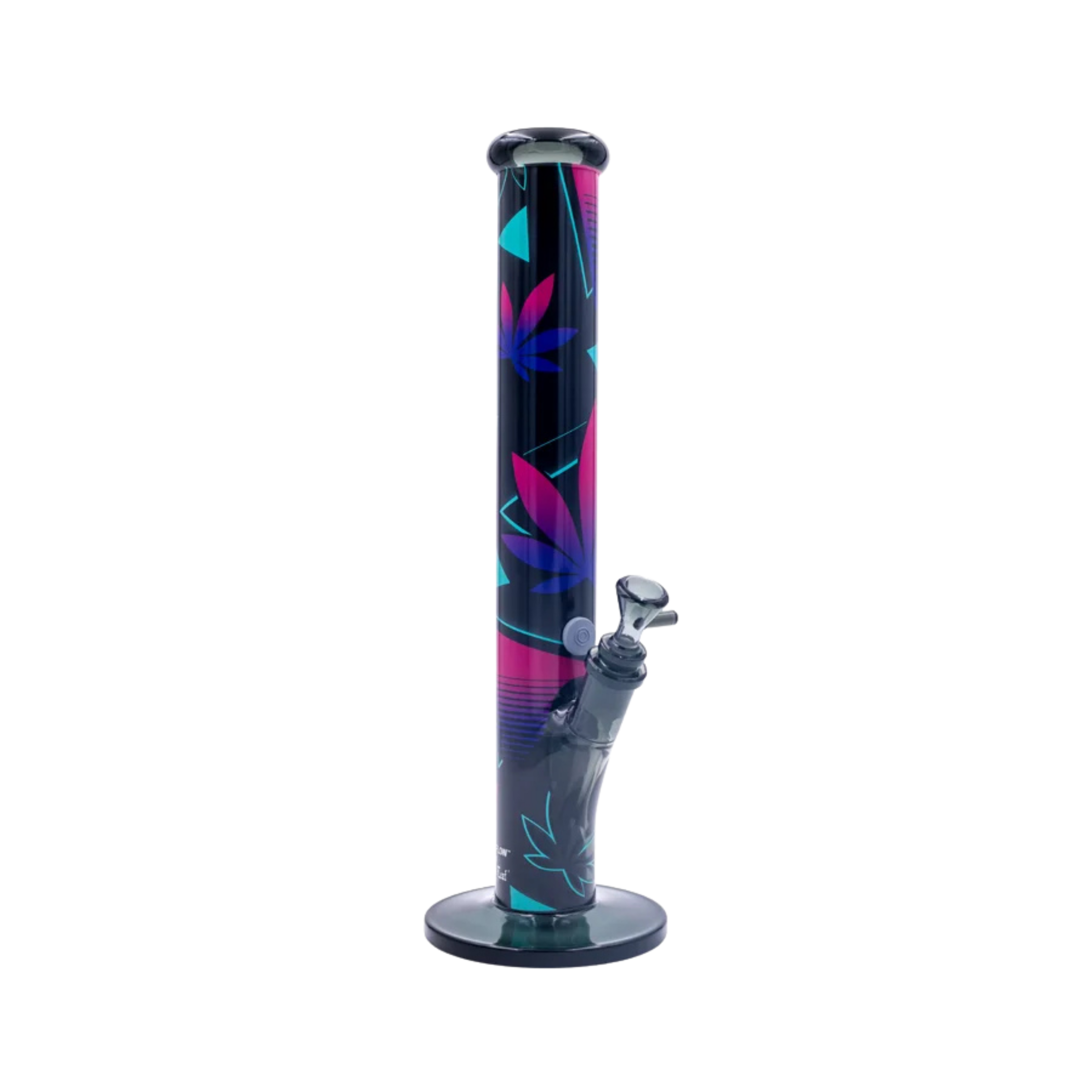 Leaves 37-2 Motiv auf schwarzer FIRE-FLOW x Black Leaf Bong