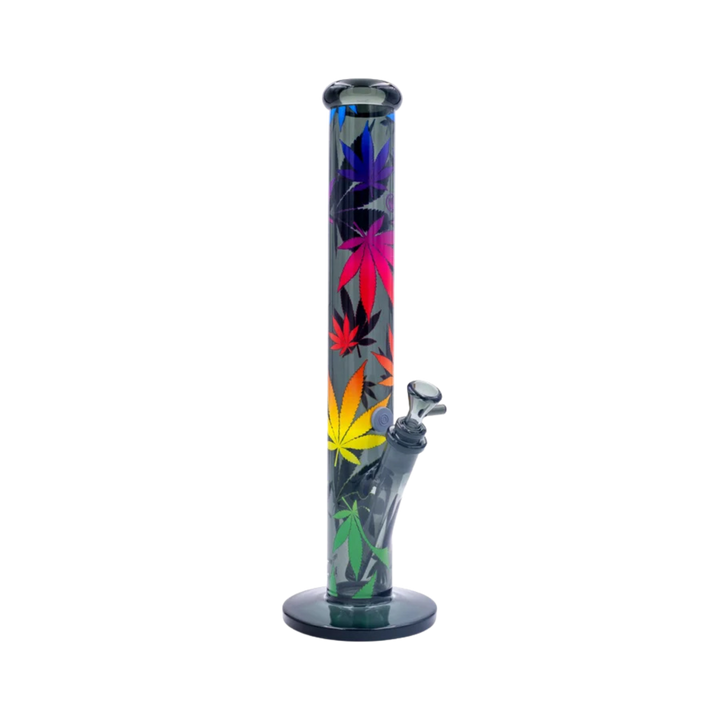 Leaves Gradient Motiv auf der FIRE-FLOW x Black Leaf Glasbong