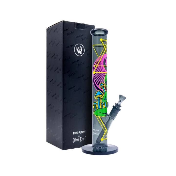 FIRE-FLOW x Black Leaf Glas Bong Trippy Alien 40 cm