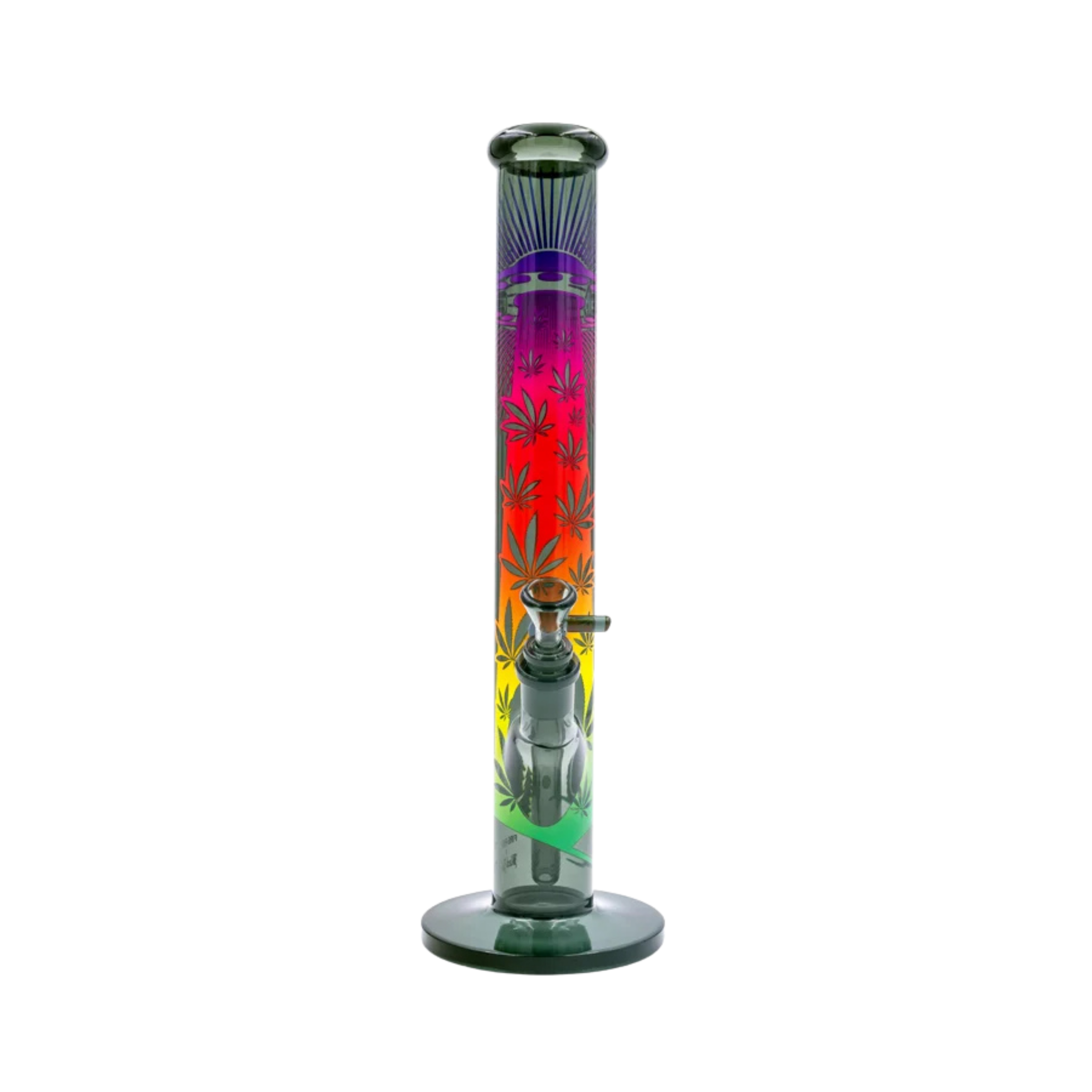 Diffusor-Chillum und Kopf der FIRE-FLOW UFO Gradient Glas Bong