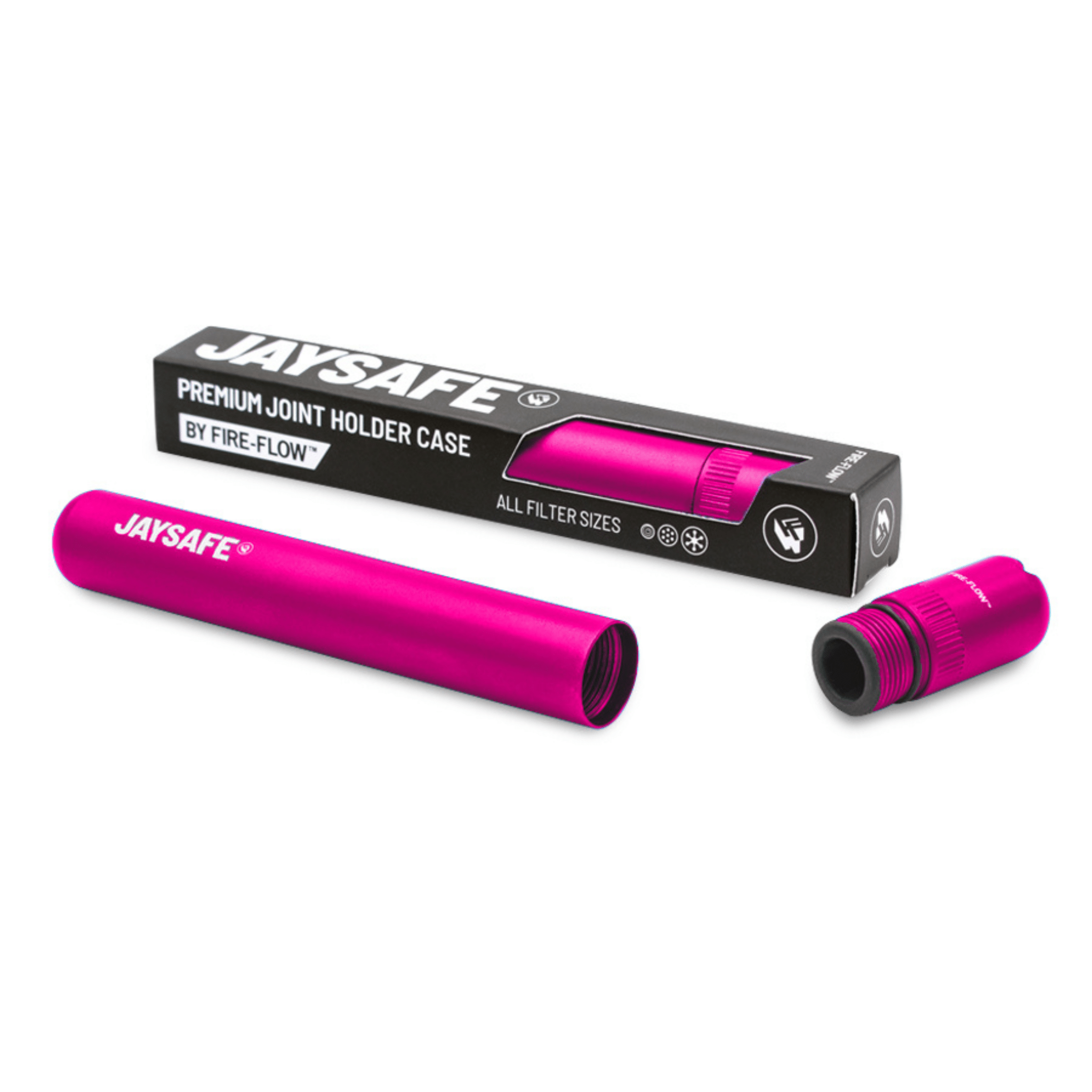 JAYSAFE Joint Tube Pink mit Verpackung und Deckel-Inlay