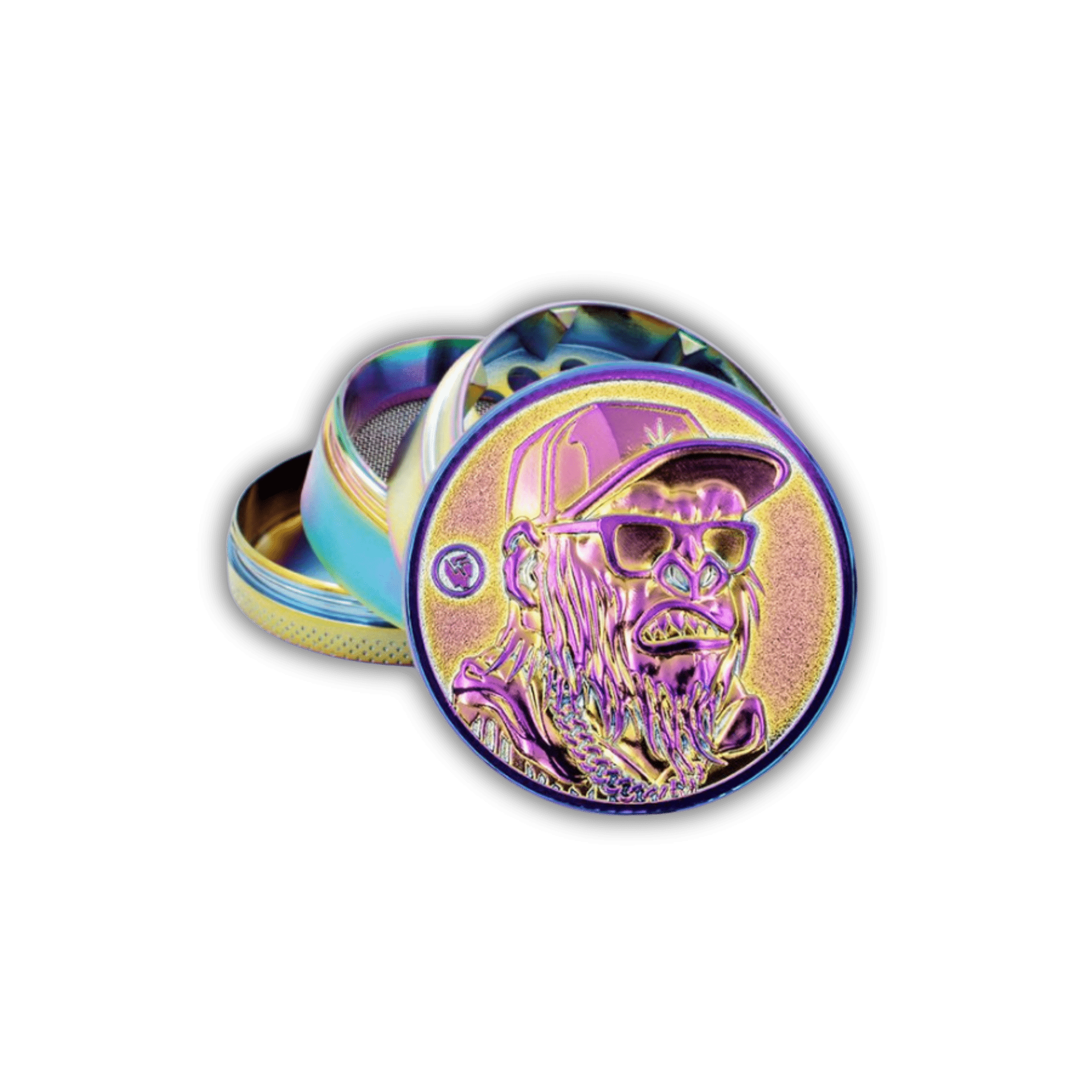 FIRE-FLOW Metall Grinder 50mm, 4-teilig, Icy Monkey Design