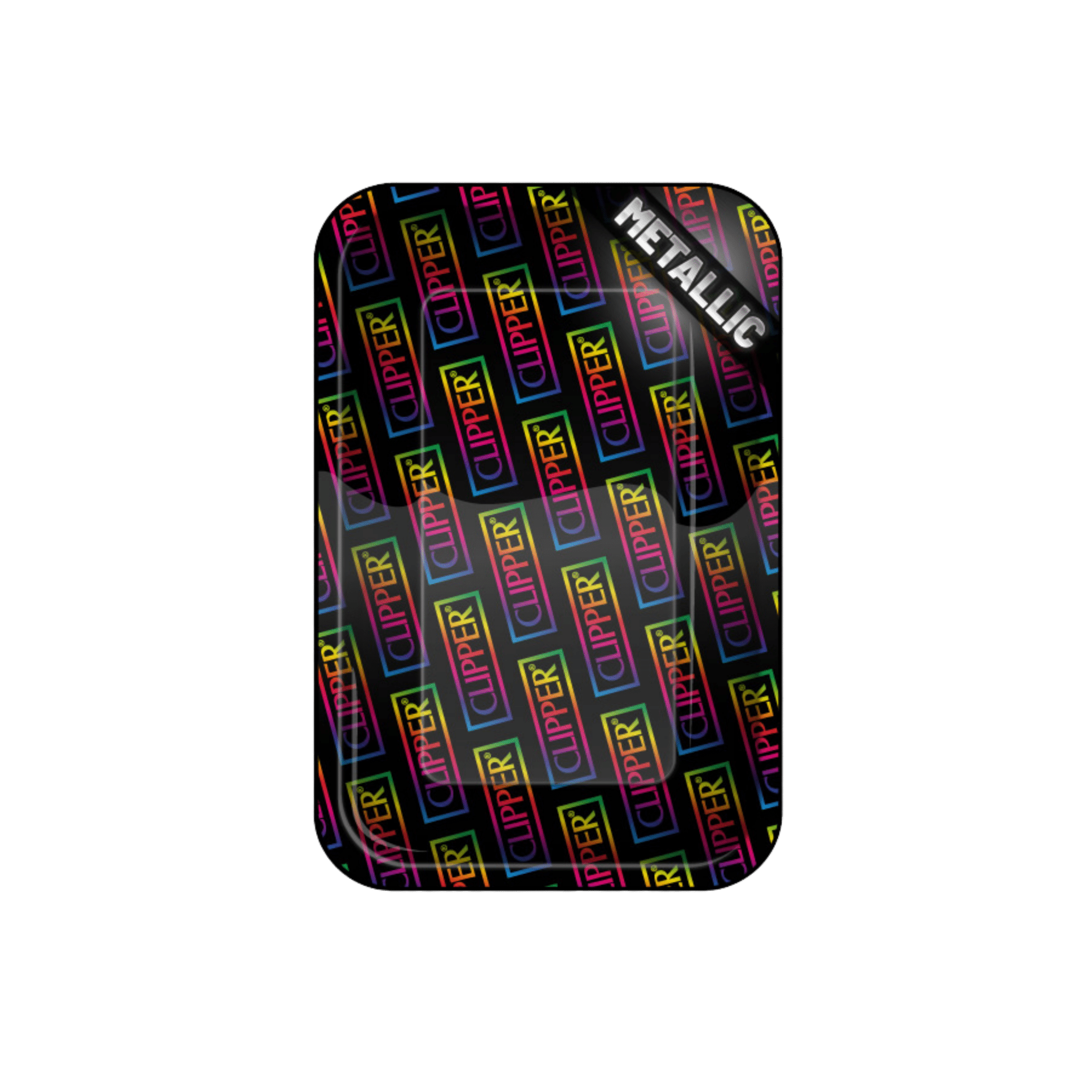 Rolling Tray Clipper Logo Rainbow in gelber Clipper Box