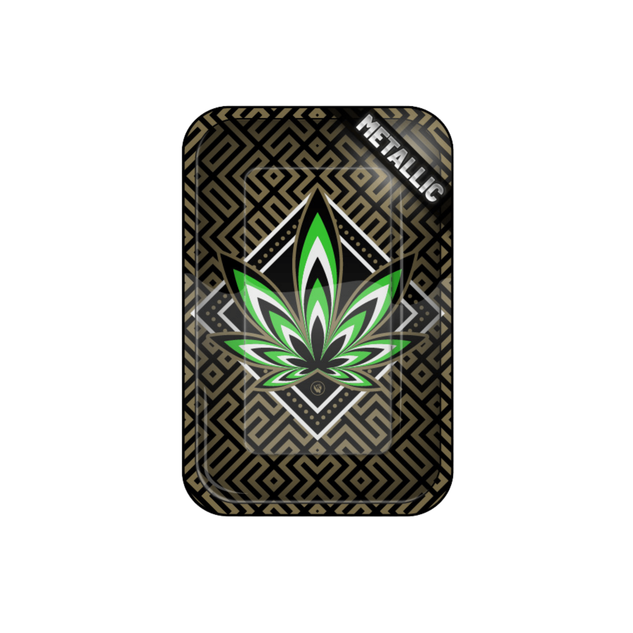 Fire-Flow Rolling Tray Leaves 34 4/4, Metall 27,5×17,5 cm