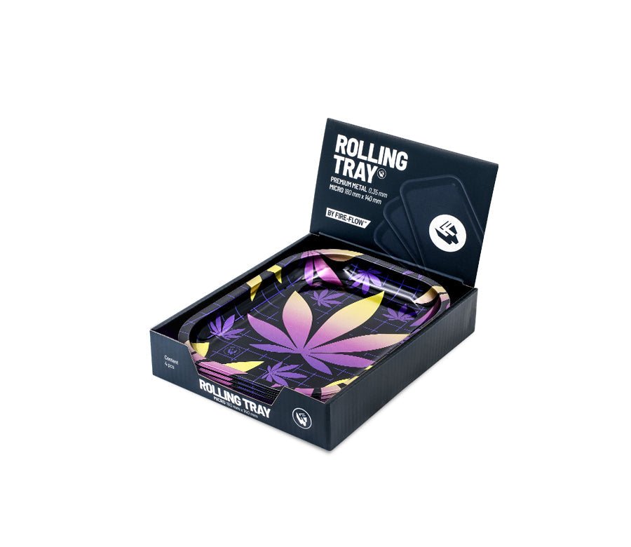 Fire-Flow Rolling Tray Leaves 37 Display mit 6 Stück