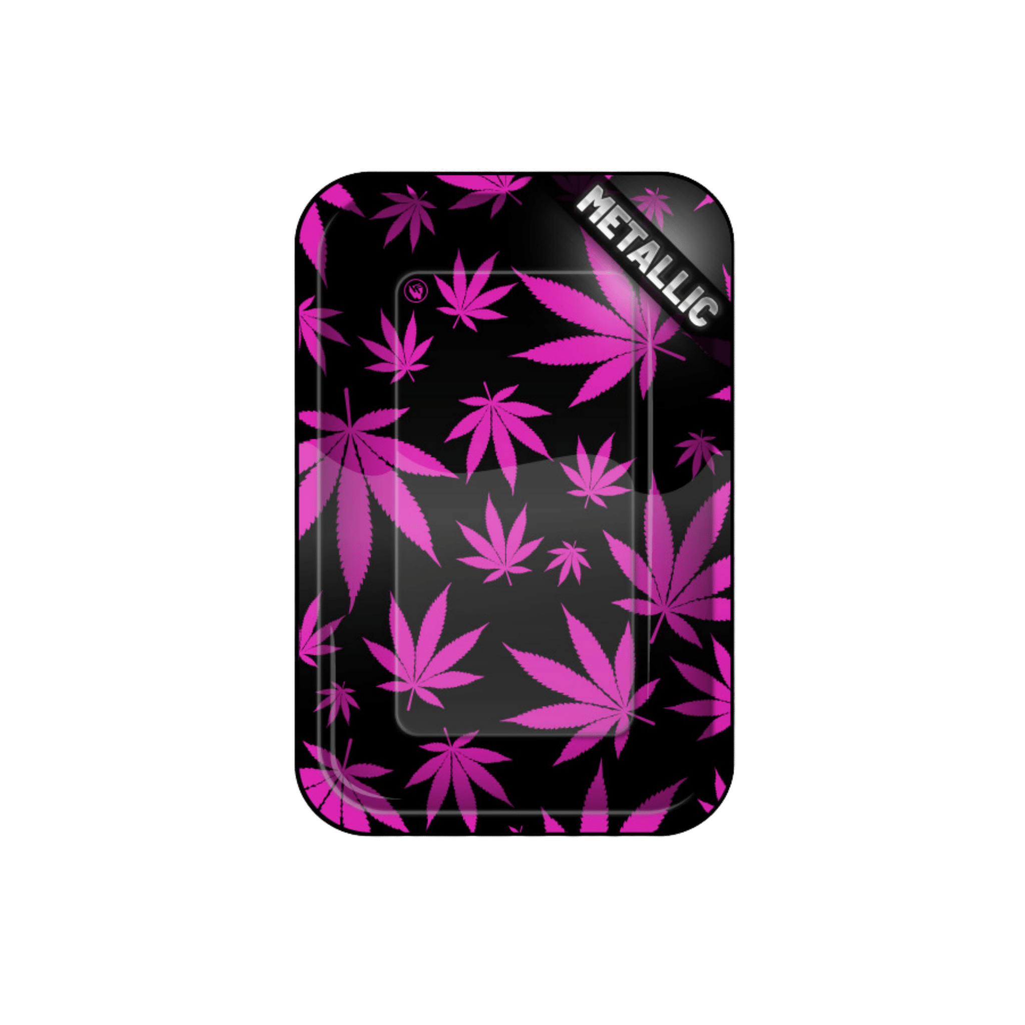 FIRE-FLOW Rolling Tray Leaves Pink 27,5×17,5 cm aus Metall