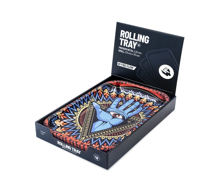 FIRE-FLOW Rolling Tray Trippy 3rd Eye in Verpackung