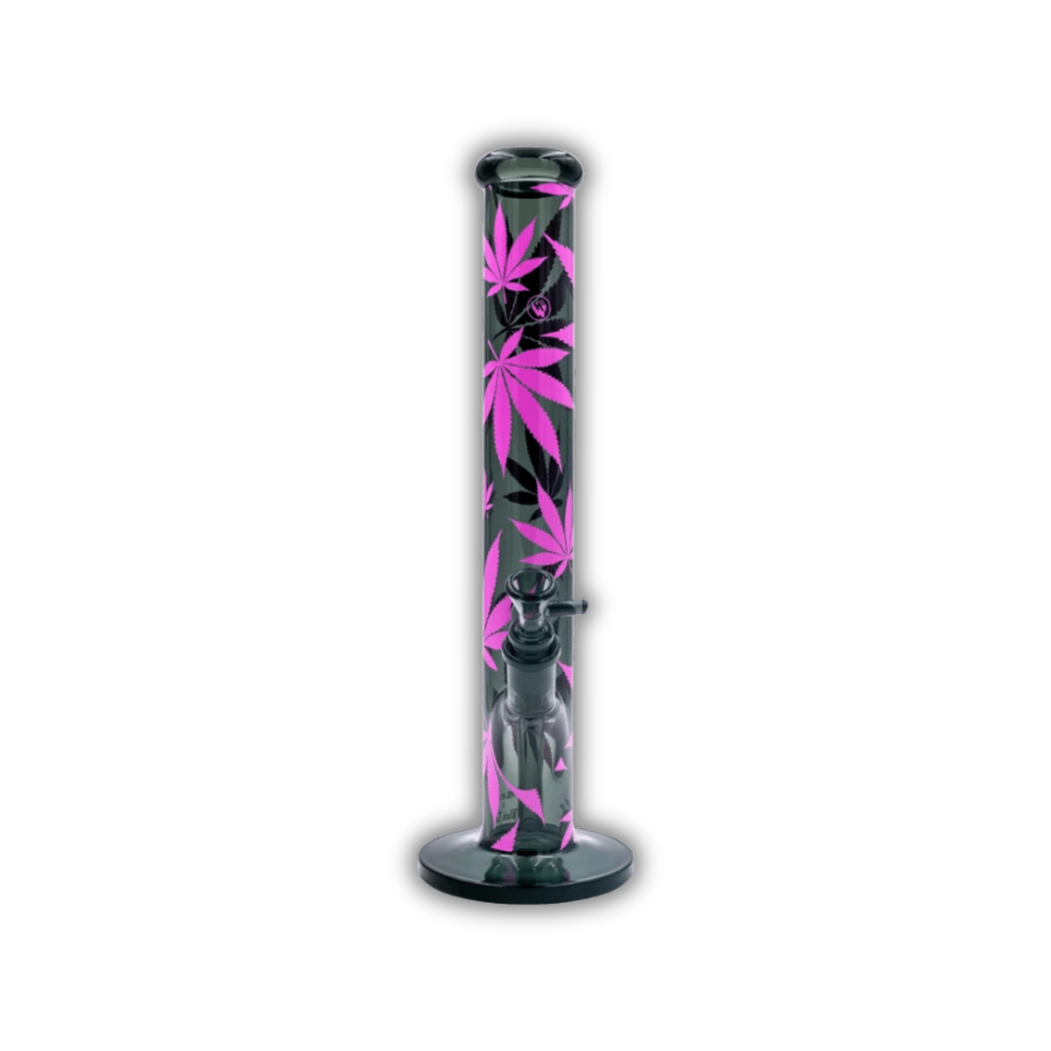FIRE - FLOW x Black Leaf - Glas Bong - Leaves Pink - 51mm - 40cm kaufen bei rauchwerk.ch