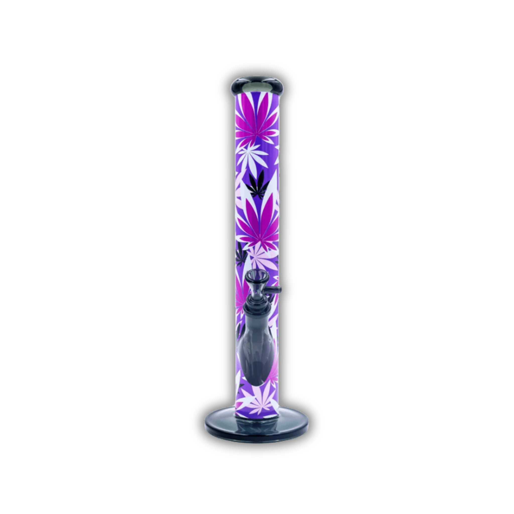 FIRE - FLOW x Black Leaf - Glas Bong - Pink Leaves - 51mm - 40cm kaufen bei rauchwerk.ch