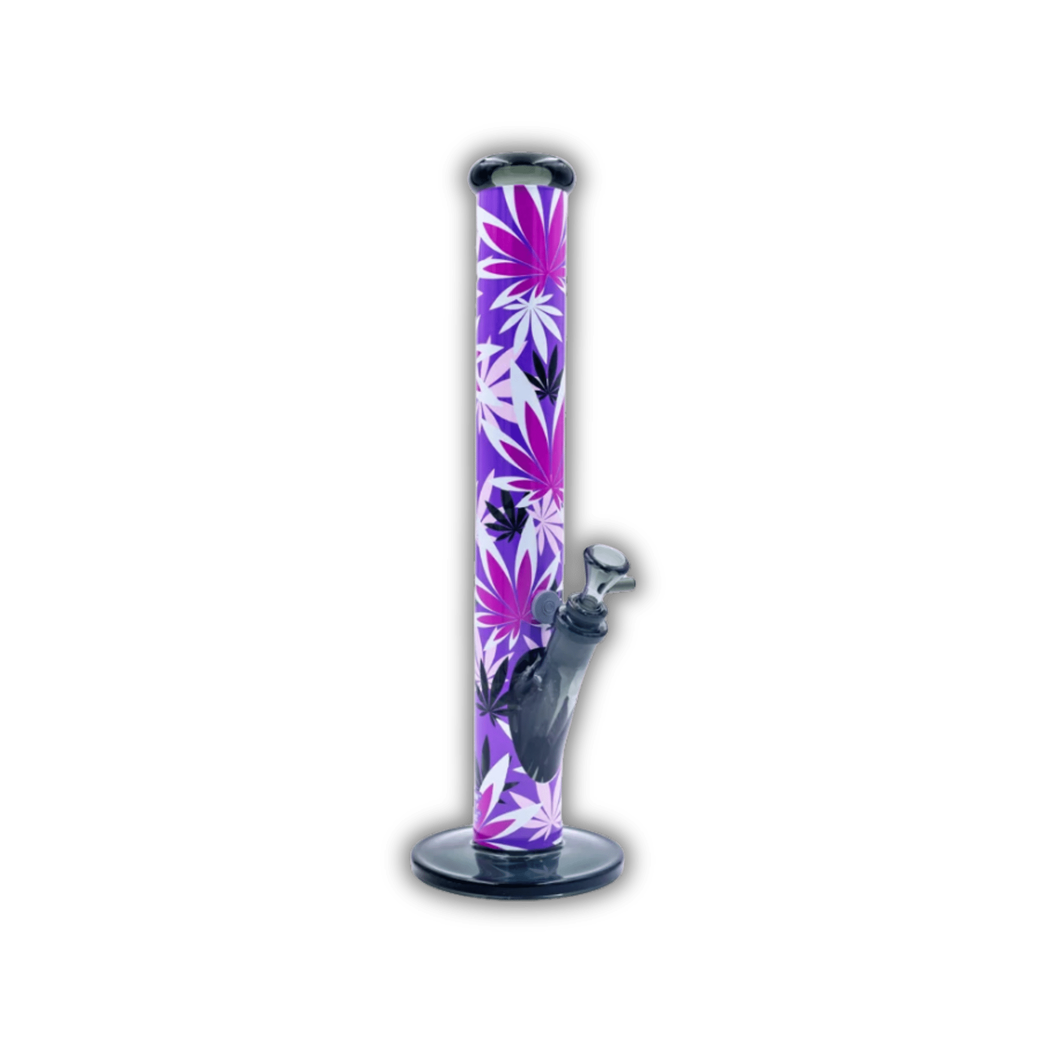 FIRE - FLOW x Black Leaf - Glas Bong - Pink Leaves - 51mm - 40cm kaufen bei rauchwerk.ch