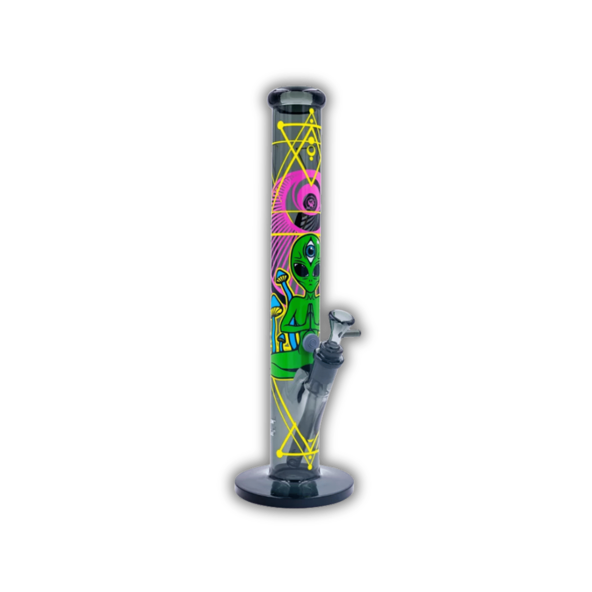 FIRE - FLOW x Black Leaf - Glas Bong - Trippy Alien - 51mm - 40cm kaufen bei rauchwerk.ch