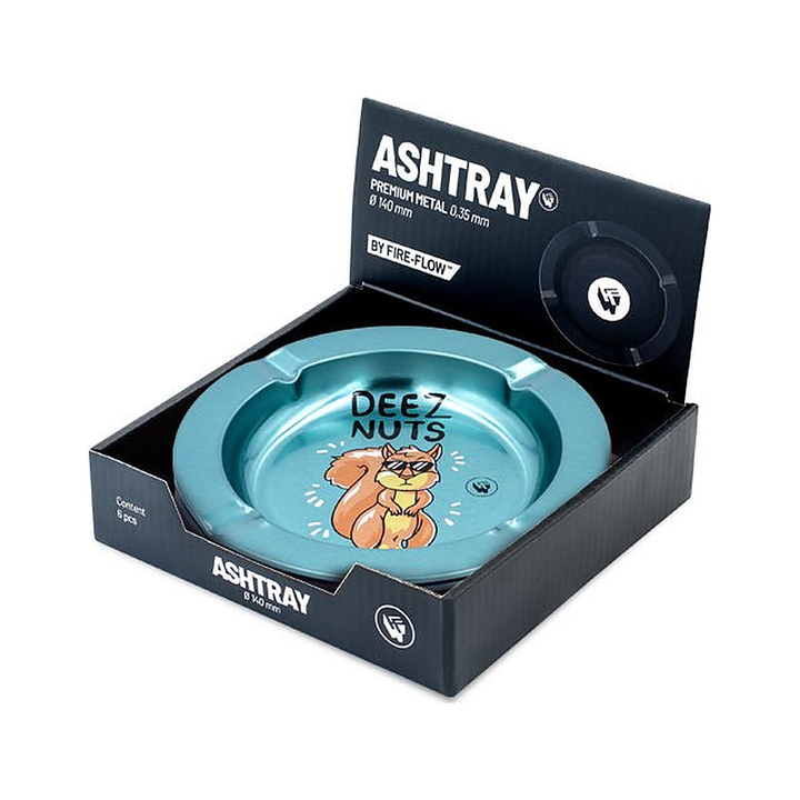 Display mit 6 Metall-Aschenbechern Ø 135 mm Deez Nutz