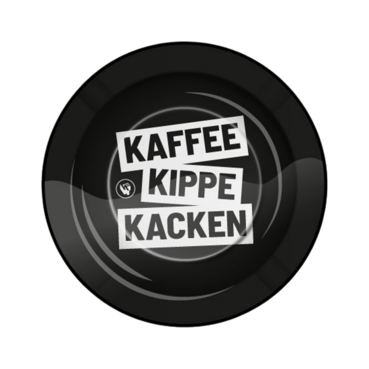 FIRE-FLOW Metall-Aschenbecher Ø 135 mm Kaffee Kippe Kacken