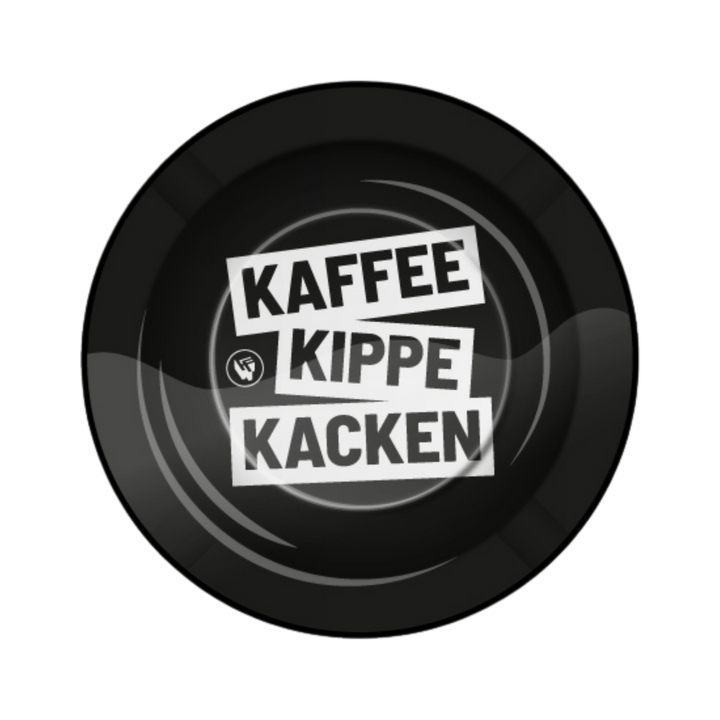 FIRE-FLOW Metall-Aschenbecher Ø 135 mm Kaffee Kippe Kacken