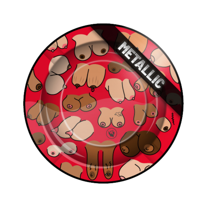 FIRE-FLOW Metall-Aschenbecher Ø 135 mm Tittie Pattern Metallic