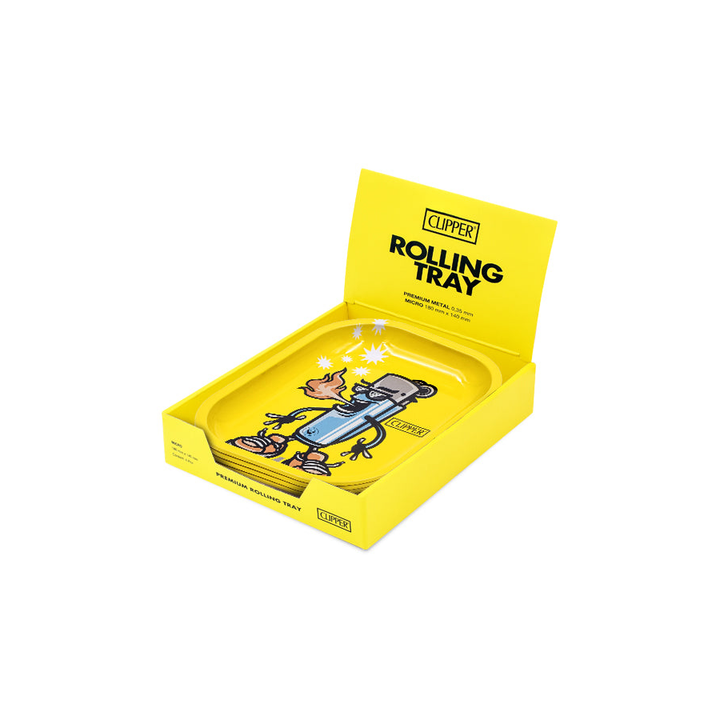 FireFlow Rolling Tray Clipper Character im gelben Clipper Display-Karton