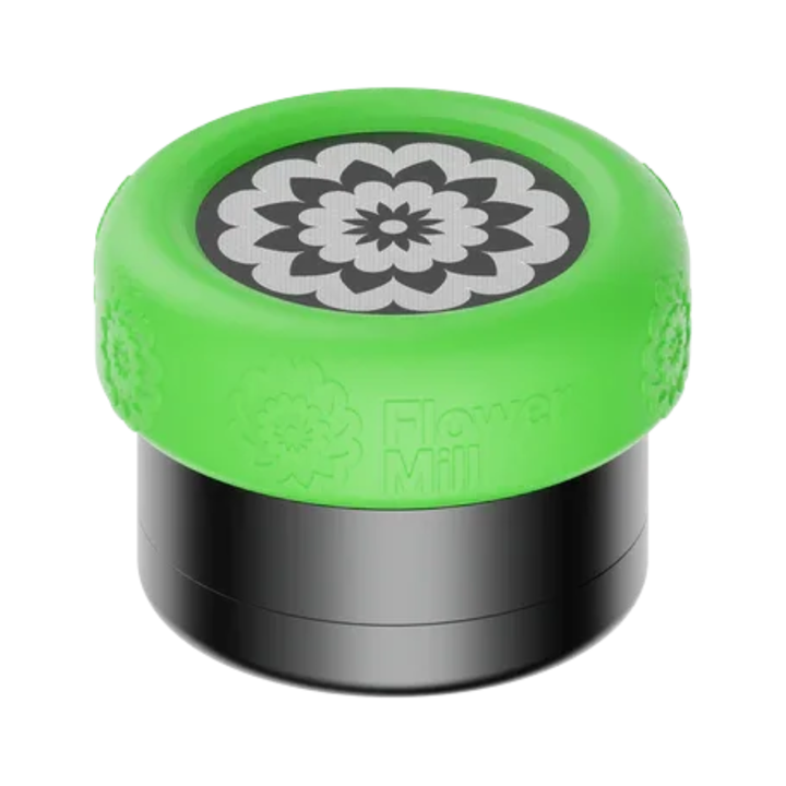 Flower Mill Silicone Mill Grip 2.0 Neon Green, Frontansicht