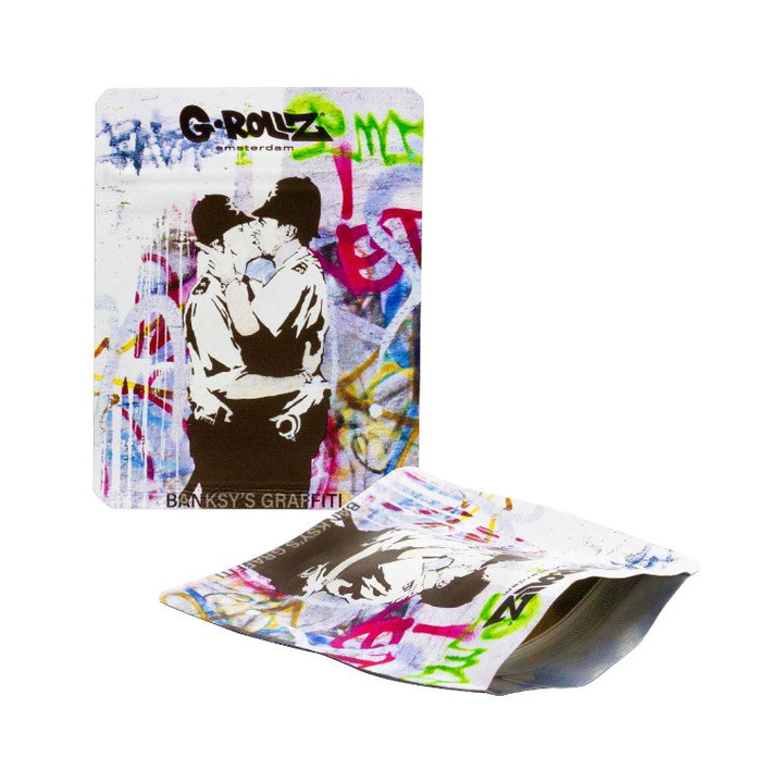 G-Rollz Banksy Bag Kissing Coppers – Aufbewahrungsbeutel, 6.5 x 8.5 cm