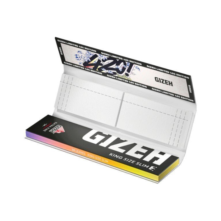 GIZEH 420 Sneaker Edition King Size Slim + Tips Heft schräg geöffnet