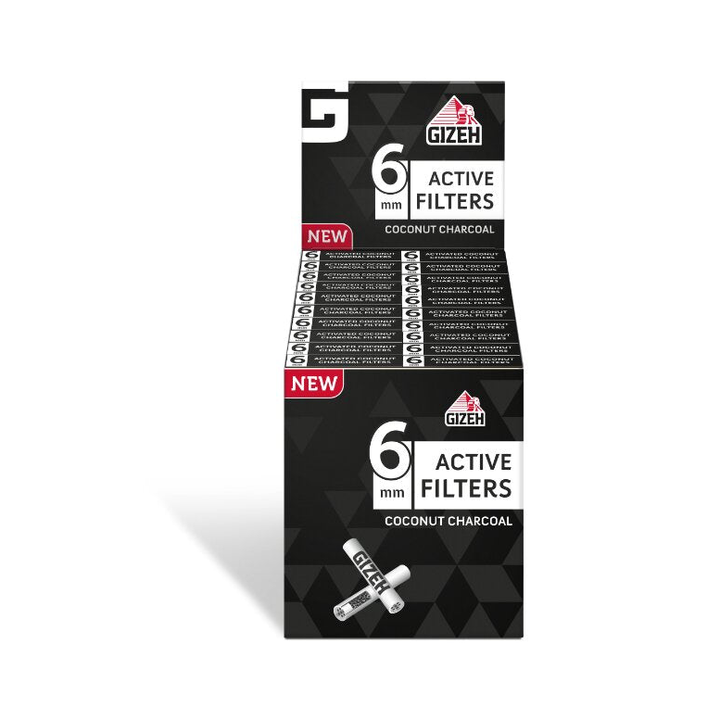 GIZEH Black Active Filter 6 mm Display 20 Packungen