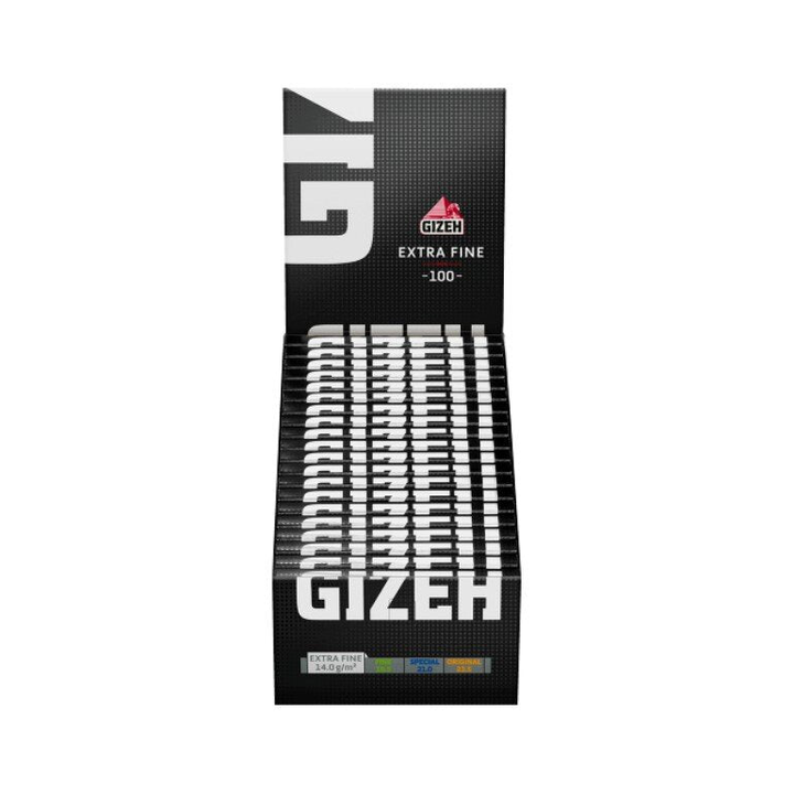 Display mit 24 Heften GIZEH Black DW Extra Fine King Size Zigarettenpapier